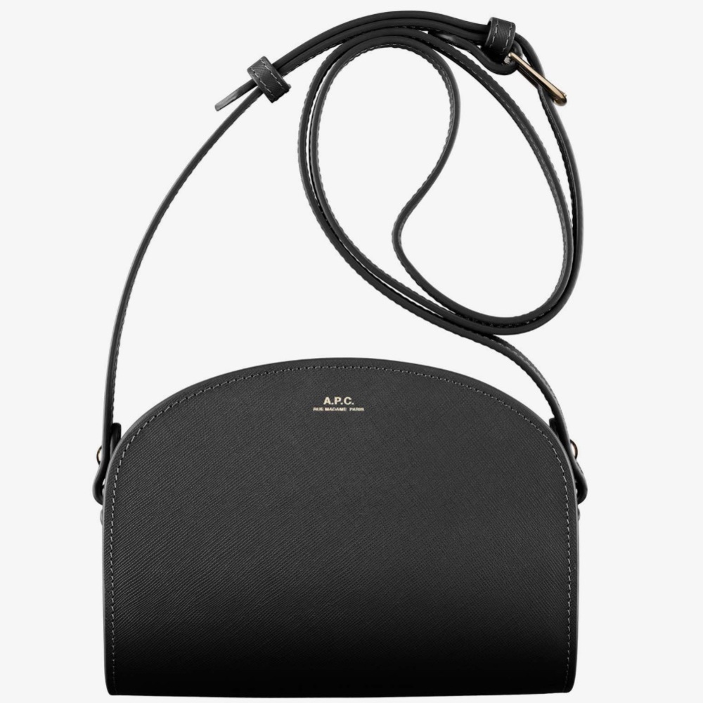 A.P.C. Demi-Lune Mini Bag in Black NWT